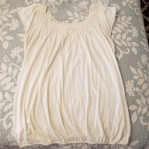 Ann Taylor loft flutter sleeve tshirt